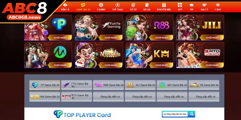 Tìm hiểu sảnh Game Bài ABC8